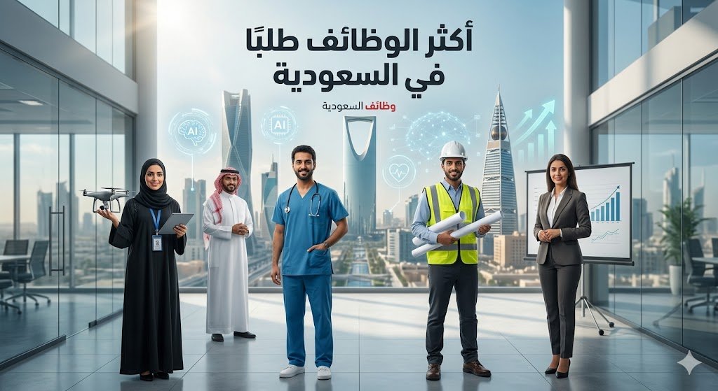 أكثر الوظائف طلبًا في السعودية 2026 | أفضل التخصصات المطلوبة