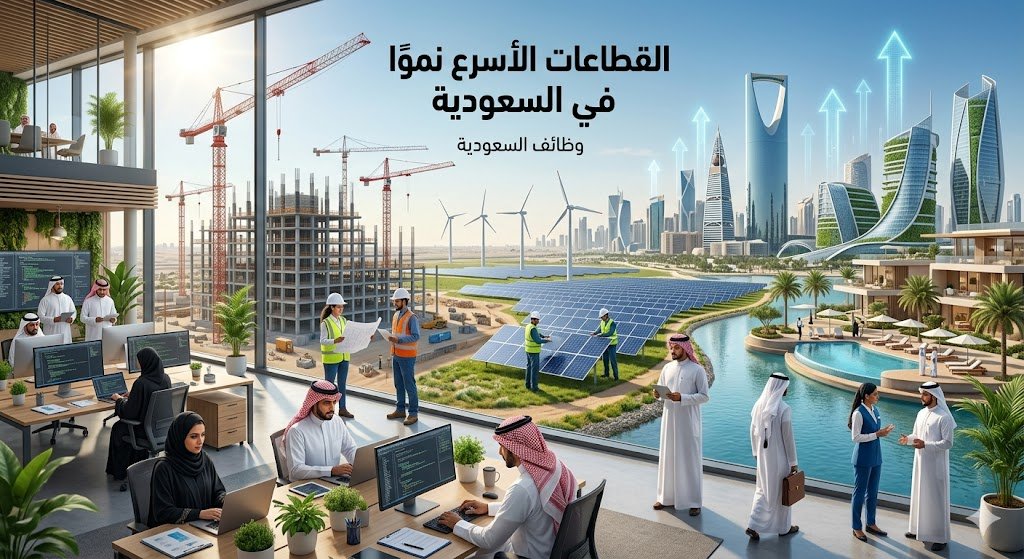 القطاعات الأسرع نموًا في السعودية 2026 | أفضل فرص العمل