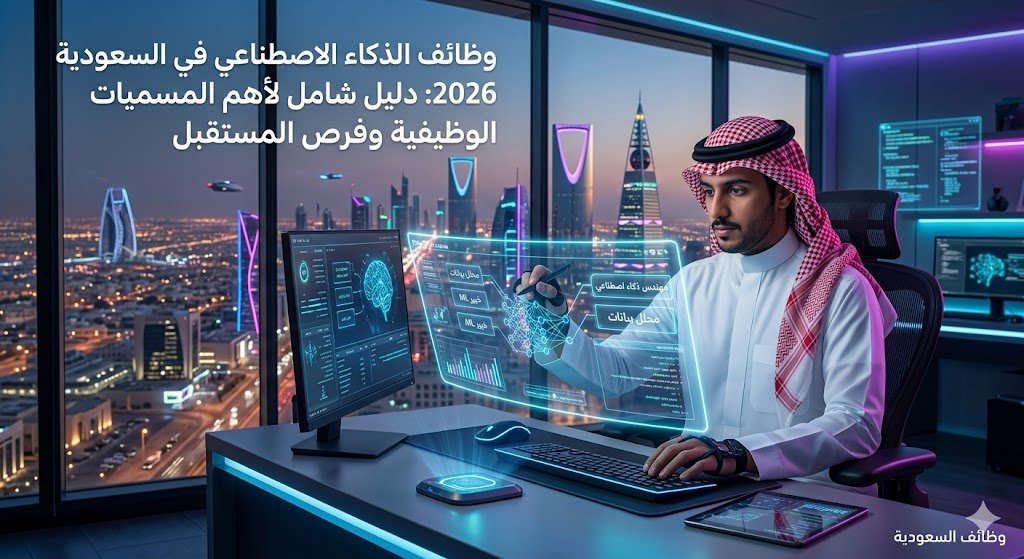 وظائف الذكاء الاصطناعي في السعودية 2026 | أفضل التخصصات والمسميات الوظيفية